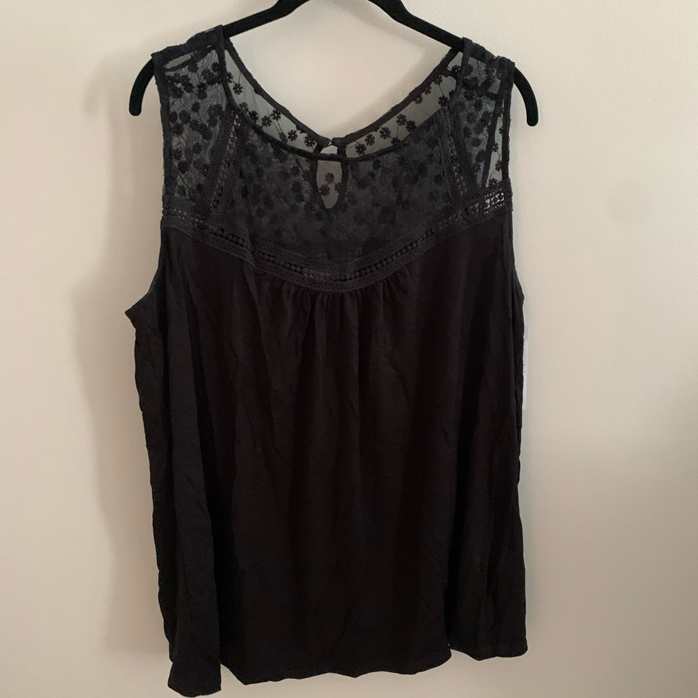 Sheer bust, solid short sleeve shirt- Never Worn